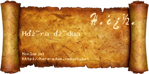 Héra Édua névjegykártya